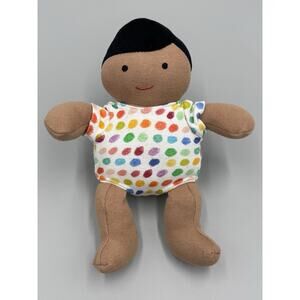 Lovevery Baby Doll Organic Cotton Medium Tan Skin Plush Learn Toy 8”
